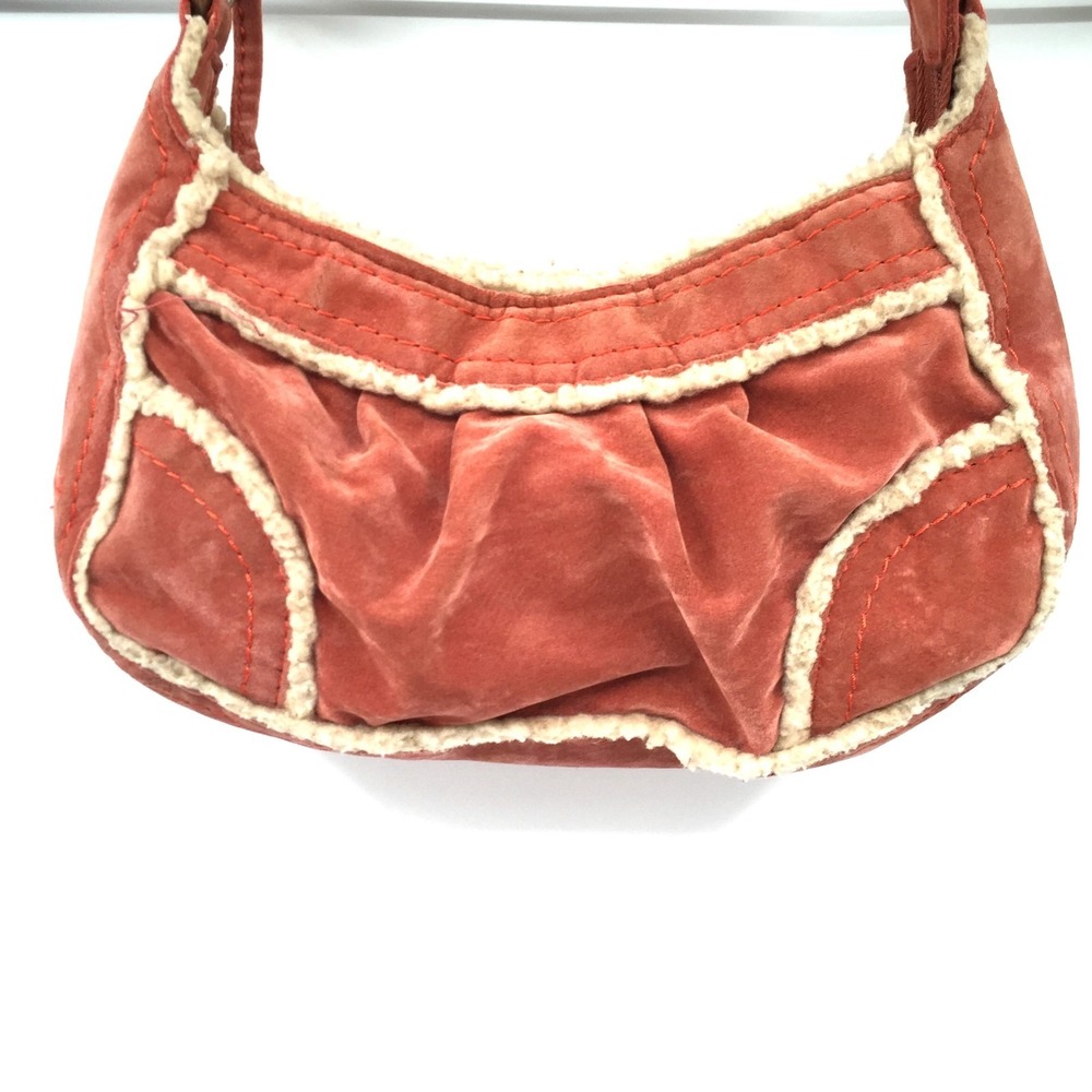 y2k vintage Unionbay peach pink sherpa small under arm bag shoulder bag - Picture 7 of 10